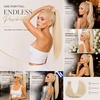 image:imageVe Sunny Ponytail Extension Human Hair 80g Wrap Around Natural Pony Tails Hair Extensions Straight Real Human Hair for Women Jet Black 14 InchPony2460 White Platinum Blonde
