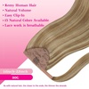 image:imageVe Sunny Ponytail Extension Human Hair 80g Wrap Around Natural Pony Tails Hair Extensions Straight Real Human Hair for Women Jet Black 14 InchPony311016 Dark Blonde Highlight Caramel Blond