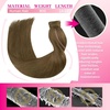 image:imageVe Sunny Ponytail Extension Human Hair 80g Wrap Around Natural Pony Tails Hair Extensions Straight Real Human Hair for Women Jet Black 14 InchPony328 Light Ash Brown