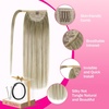 image:imageVe Sunny Ponytail Extension Human Hair 80g Wrap Around Natural Pony Tails Hair Extensions Straight Real Human Hair for Women Jet Black 14 InchPony32SUN Ash Grey Balayage Platinum Blonde