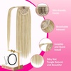 image:imageVe Sunny Ponytail Extension Human Hair 80g Wrap Around Natural Pony Tails Hair Extensions Straight Real Human Hair for Women Jet Black 14 InchPony342760 Strawberry Blonde Highlights Bleach Blonde