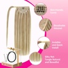 image:imageVe Sunny Ponytail Extension Human Hair 80g Wrap Around Natural Pony Tails Hair Extensions Straight Real Human Hair for Women Jet Black 14 InchPony411622 Blonde Highlights
