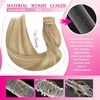 image:imageVe Sunny Ponytail Extension Human Hair 80g Wrap Around Natural Pony Tails Hair Extensions Straight Real Human Hair for Women Jet Black 14 InchPony411622 Blonde Highlights