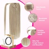 image:imageVe Sunny Ponytail Extension Human Hair 80g Wrap Around Natural Pony Tails Hair Extensions Straight Real Human Hair for Women Jet Black 14 InchPony4218613 Blonde Highlights Warm Color