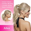 image:imageVe Sunny Ponytail Extension Human Hair 80g Wrap Around Natural Pony Tails Hair Extensions Straight Real Human Hair for Women Jet Black 14 InchPony4218613 Blonde Highlights Warm Color