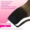 image:imageVe Sunny Ponytail Extension Human Hair 80g Wrap Around Natural Pony Tails Hair Extensions Straight Real Human Hair for Women Jet Black 14 InchPony431B427 Black Ombre Dark Brown Balayage Caramel Blonde