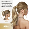 image:imageVe Sunny Ponytail Hair Extensions Human Medium Brown Balayage Platinum Blonde Extension Ombre Clip in 80g 14Inch 28219 Ounce