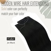 image:imageWire Hair Extensions and Human Hair Ponytail Jet Black 14inch 80G