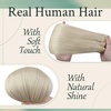 image:imageand Ve Sunny Clip in Hair Extensions and Human Hair Ponytail Blonde 16inch 200G