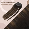 image:imageand Ve Sunny Wire Hair Extensions and Human Hair Ponytail Brown 18inch 160G