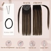 image:imageand Ve Sunny Wire Hair Extensions and Human Hair Ponytail Brown 18inch 160G