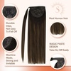 image:imageand Ve Sunny Wire Hair Extensions and Human Hair Ponytail Brown 20inch 160G