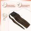 image:imageand Ve Sunny Wire Hair Extensions and Human Hair Ponytail Brown 20inch 160G