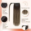 image:imageand Ve Sunny Wire Hair Extensions and Human Hair Ponytail Brown Balayage 160G