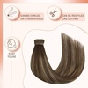 image:imageand Ve Sunny Wire Hair Extensions and Human Hair Ponytail Brown Balayage 160G