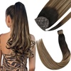 image:imageBundle 2Packs Clip in Hair Extensions 1B427 16inch 7Pcs 120G Ponytail Hair Extensions the Same Color 16inch 80G