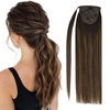image:imageBundle 2Packs Tape in Hair Extensions and Ponytail Hair Extensions Dark Brown 16inch 80G