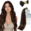 image:imageSunny Hair 18 Inch Mini Flat Tip Hair Extensions Human Hair Brown Balayage