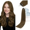 image:imageSunny Hair 22 Inch Microlink Hair Extensions Human Hair Golden Walnut Brown