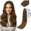 image:imageSunny Hair 22 Inch Microlink Hair Extensions Human Hair Light Brown