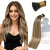 image:imageSunny Hair I Tip Human Hair Extensions Balayage Brown Mix Blonde 18 Inch