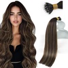 image:imageSunny Hair Nano Hair Extensions Human Hair Dark Brown Balayage 18 Inch