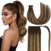 Pony-2-2-#4/27/4 Medium Brown Balayage Ombre Caramel Blonde