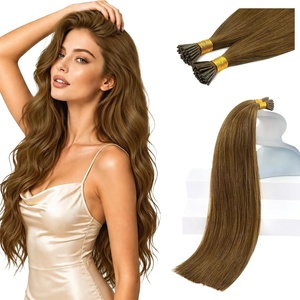 image:imageSunny Hair I Tip Hair Extensions Human Hair Golden Walnut Brown 14 Inch
