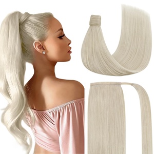 image:imageand Ve Sunny Clip in Hair Extensions and Human Hair Ponytail Blonde 200G
