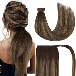 image:imageand Ve Sunny Wire Hair Extensions and Human Hair Ponytail Brown Balayage 160G
