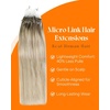 image:imageSunny Hair 24 Inch Micro Link Hair Extensions Human Hair Invisible Bonds