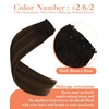 image:imageSunny Hair Beaded Weft Hair Extensions Human Hair Ombre Micro Bead Weft Hair Extensions Dark Brown Mix Light Brown Balayage Human Hair Weft Extensions with Micro Beads Easy to Install 18inch 50g