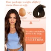 image:imageSunny Hair Beaded Weft Hair Extensions Human Hair Ombre Micro Bead Weft Hair Extensions Dark Brown Mix Light Brown Balayage Human Hair Weft Extensions with Micro Beads Easy to Install 18inch 50g