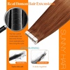 image:imageSunny Hair Brown Tape in Hair Extensions Human Hair 16 Inch for Vacations