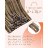 image:imageSunny Hair Clip in Hair Extensions Real Human Hair 22 Inch Caramel Blonde