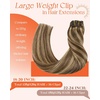 image:imageSunny Hair Clip in Hair Extensions Real Human Hair 22 Inch Caramel Blonde