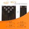 image:imageSunny Hair Clip in Hair Extensions Real Human Hair Balayage 22 Inch 180g