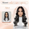 image:imageSunny Hair Clip in Hair Extensions Real Human Hair Black Ombre Balayage