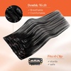 image:imageSunny Hair Clip in Hair Extensions Real Human Hair Black Ombre Balayage
