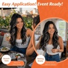 image:imageSunny Hair Clip in Hair Extensions Real Human Hair Black Ombre Balayage