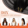 image:imageSunny Hair Clip in Hair Extensions Real Human Hair Black Ombre Balayage