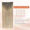 image:imageSunny Hair Clip in Hair Extensions Real Human Hair Blonde Balayage 16 Inch