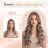 image:imageSunny Hair Clip in Hair Extensions Real Human Hair Brown Blonde 20 Inch