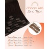 image:imageSunny Hair Clip in Hair Extensions Real Human Hair Dark Brown 18inch 135g
