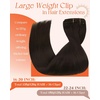 image:imageSunny Hair Clip in Hair Extensions Real Human Hair Dark Brown 18inch 135g