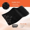 image:imageSunny Hair Clip in Hair Extensions Real Human Hair Jet Black Natural Blend