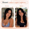 image:imageSunny Hair Clip in Hair Extensions Real Human Hair Jet Black Natural Blend