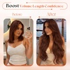 image:imageSunny Hair Clip in Hair Extensions Real Human Hair Mahogany Auburn 22 Inch