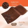 image:imageSunny Hair Clip in Hair Extensions Real Human Hair Mahogany Auburn 22 Inch