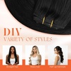 image:imageSunny Hair Clip in Hair Extensions Real Human Hair Natural Black 14 Inch